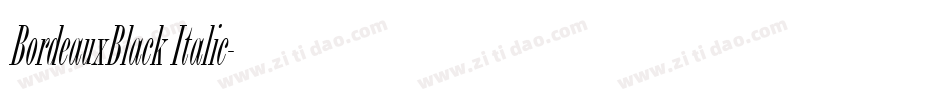 BordeauxBlack Italic字体转换